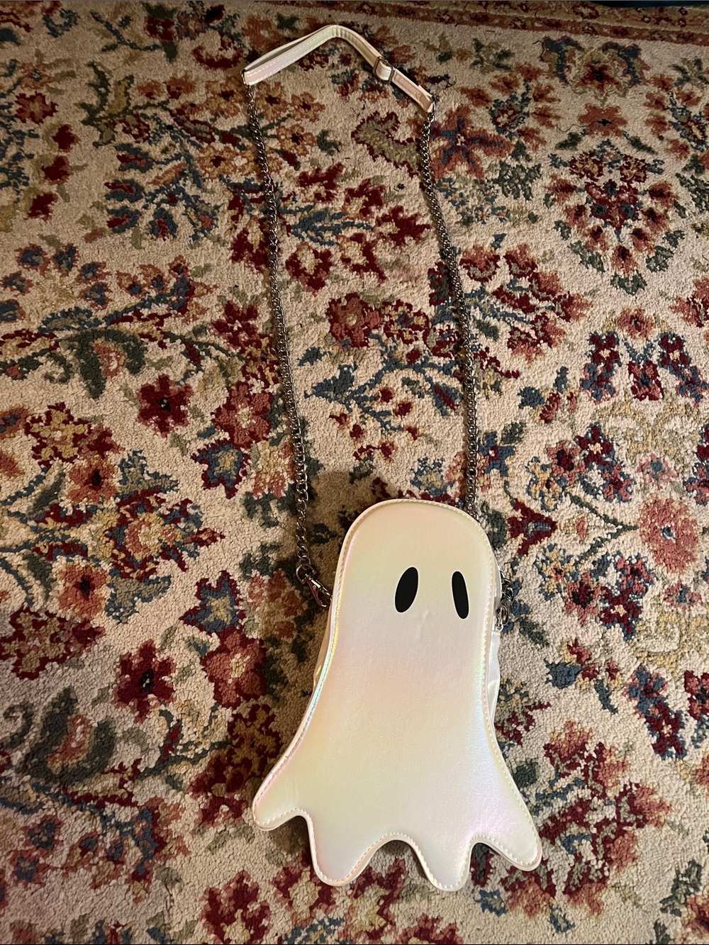 Iridescent Ghost Crossbody Bag - Holographic White